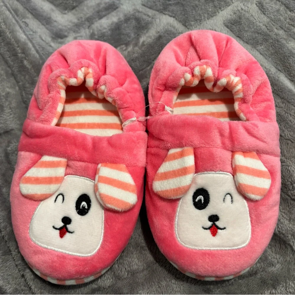 Baby Girls' House Slippers with Non-Slip Rubber:size‎ 11-12